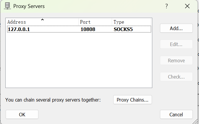 Proxifier Proxy Servers